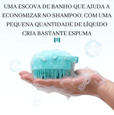 Escova De Banho P/ Pets Massageador